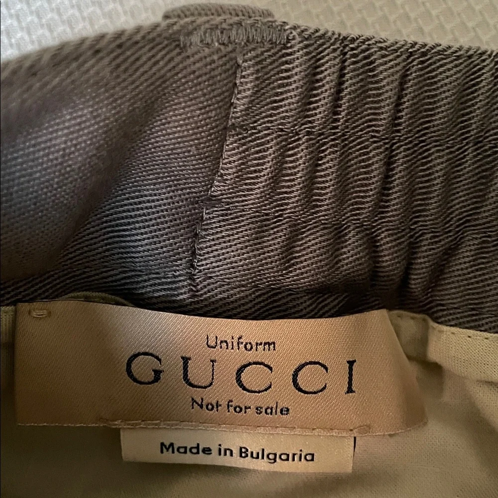 Gucci Uniform Gray Cotton Pants Size 36 - Picture 2 of 12